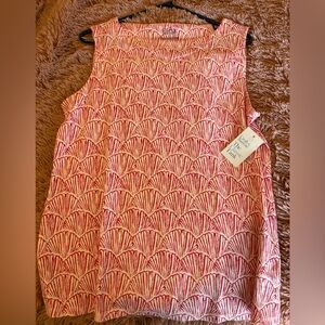 Croft & Barrow Red and White Tank Top